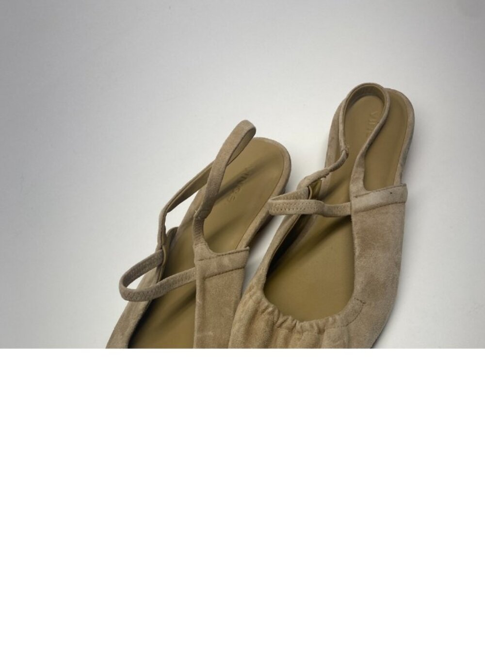Vince Venice Women's Beige Suede Square Toe Slingback Flat Sz 11 - Picture 11 of 12